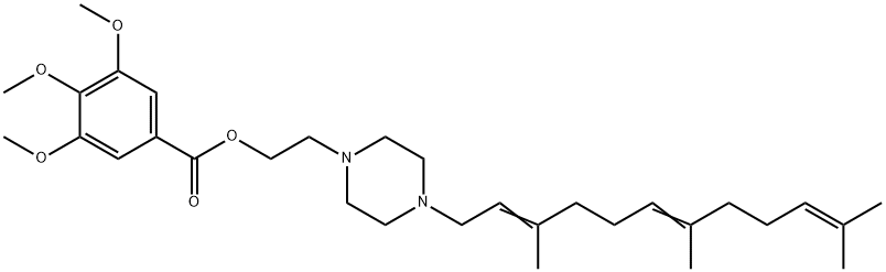 2-[4-(3,7,11-Trimethyl-2,6,10-dodecatrienyl)-1-piperazinyl]ethyl=3,4,5-trimethoxybenzoate Struktur