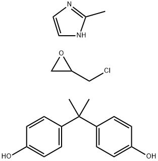 Phenol, 4,4-(1-methylethylidene)bis-, polymer with (chloromethyl)oxirane, reaction products with 2-methyl-1H-imidazole Struktur