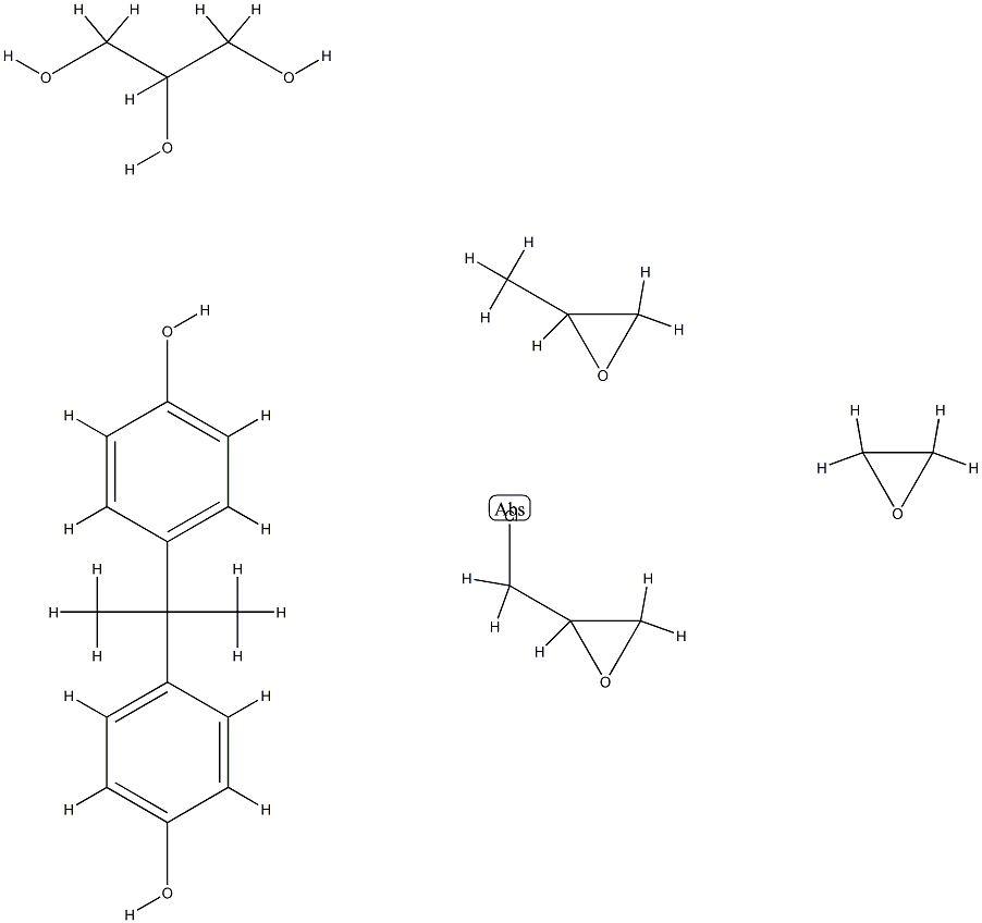 Oxirane, methyl-, polymer with oxirane, ether with 1,2,3-propanetriol, ether with (chloromethyl)oxirane polymer with 4,4'-(1-methylethylidene)bis[phenol] Struktur