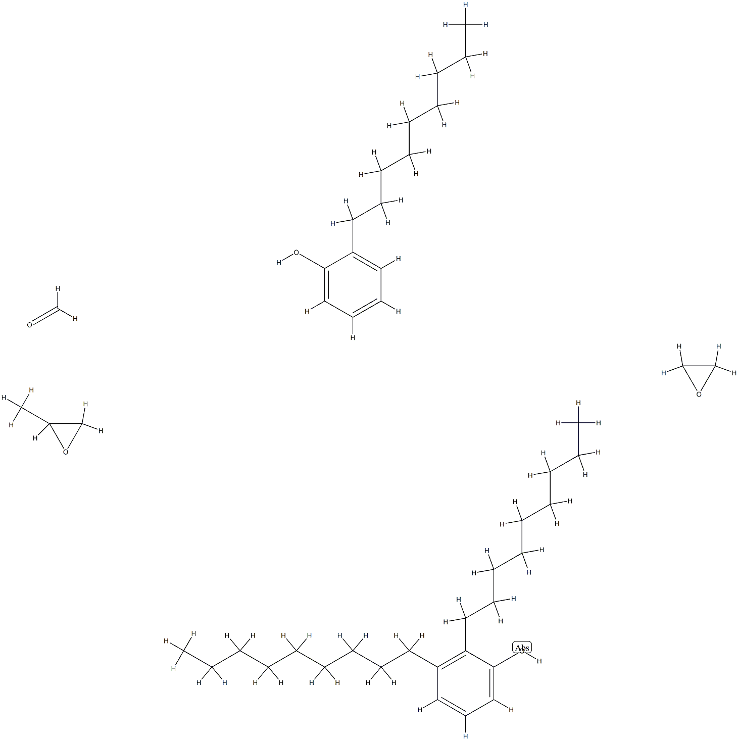 Formaldehyde, polymer with dinonylphenol, methyloxirane, nonylphenol and oxirane Struktur