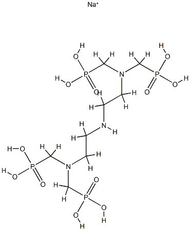 [iminobis(ethyleneiminomethylene)]bis(phosphonic) acid, N,N-bis(phosphonomethyl) derivative, sodium salt  Struktur