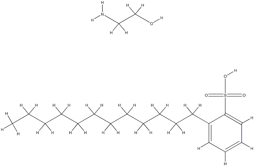 Dodecylbenzenesulfonic acid, monoethanolamine condensate Struktur