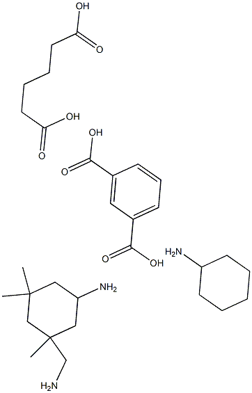 1,3-Benzenedicarboxylic acid, polymer with 5-amino-1,3,3-trimethylcyclohexanemethanamine and hexanedioic acid, cyclohexylamine-modified Struktur