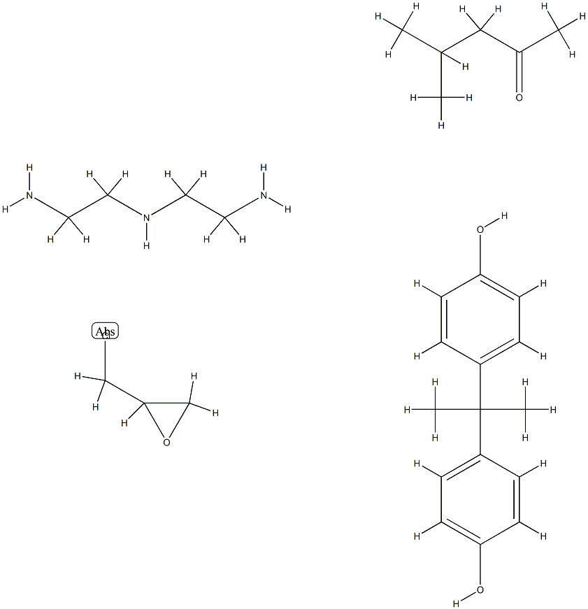 Phenol, 4,4-(1-methylethylidene)bis-, polymer with (chloromethyl)oxirane, reaction products with diethylenetriamine and 4-methyl-2-pentanone Struktur