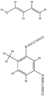 Benzene, 2,4-diisocyanato-1-methyl-, polymers with hydroxy-terminated polybutadiene Struktur