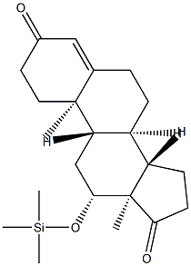 12β-(Trimethylsiloxy)androst-4-ene-3,17-dione Struktur