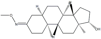 17β-Hydroxy-5β-androstan-3-one O-methyl oxime Struktur