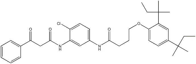 α-Benzoyl-2-chloro-5-[γ-(2',4'-di-t-amylphenoxy)butyramido]acetanilide Struktur