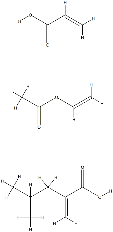 2-Propenoic acid, polymer with ethenyl acetate and 2-methylpropyl 2-propenoate Struktur