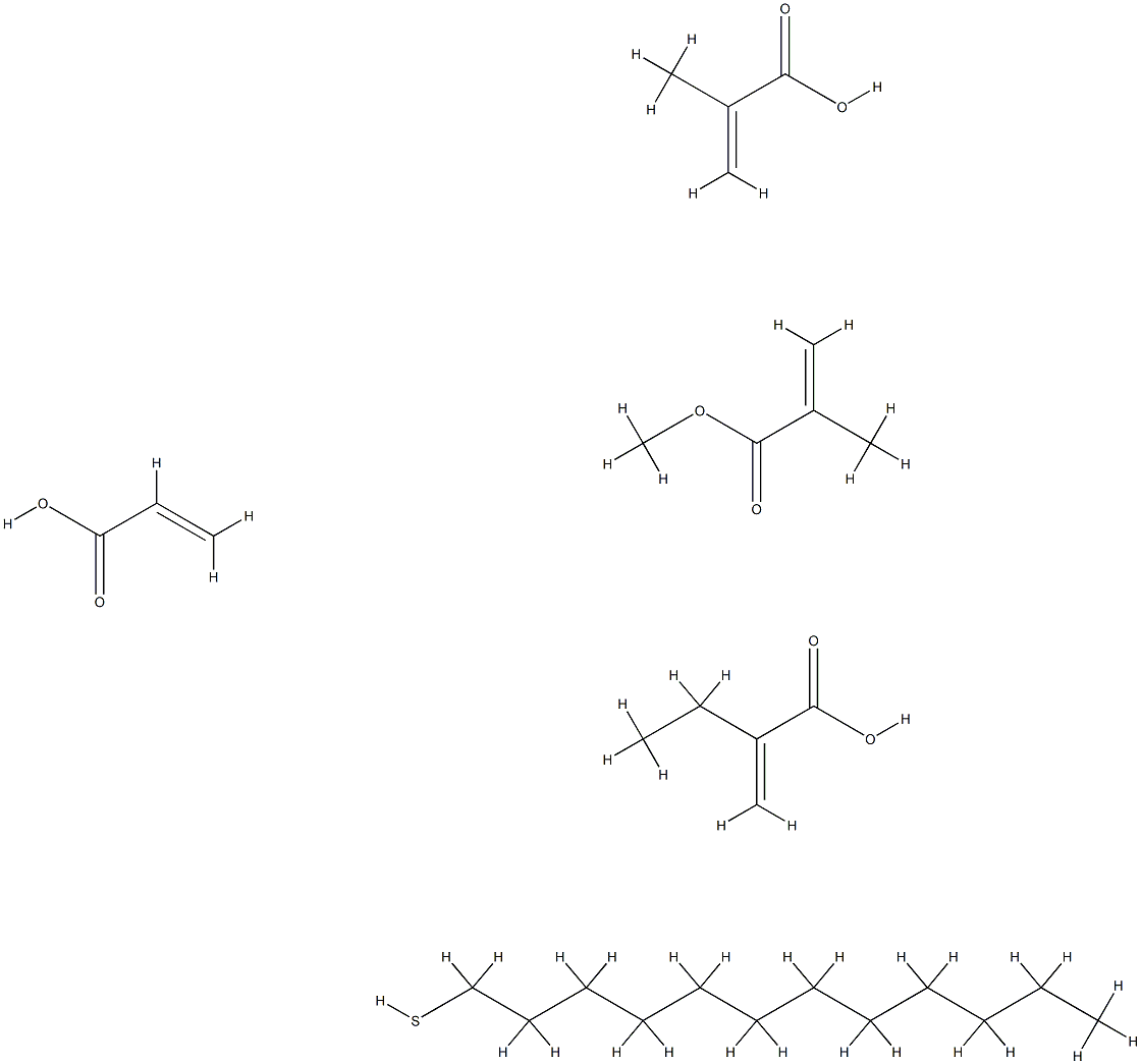 2-Propenoic acid, 2-methyl-, telomer with 1-dodecanethiol, ethyl 2-propenoate, methyl 2-methyl-2-propenoate and 2-propenoic acid 2-propenoic acid, 2-methyl-, telomer with 1-dodecanethiol, ethyl 2-propenoate, Struktur