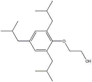 Poly(oxy-1,2-ethanediyl), .alpha.-2,4,6-tris(2-methylpropyl)phenyl-.omega.-hydroxy- Struktur