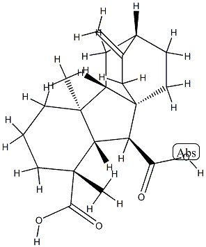 (1R,4bS,9aS)-Dodecahydro-1,4aα-dimethyl-7-methylene-6α,8aα-ethano-8aH-fluorene-1,9β-dicarboxylic acid Struktur