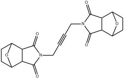 N,N'-(2-Butyne-1,4-diyl)bis(7-oxabicyclo[2.2.1]heptane-2,3-dicarbimide) Struktur