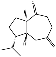 (1S,8aα)-2,3,3a,5,6,7,8,8a-Octahydro-3aα-methyl-7-methylene-1α-(1-methylethyl)azulen-4(1H)-one Struktur