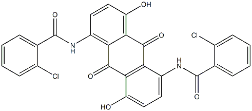 Benzamide, N,N'-(9,10-dihydro-4,8-dihydroxy- 9,10-dioxo-1,5-anthracenediyl)bis[ar-chloro - Struktur