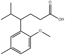 Benzenebutanoic acid, 2-Methoxy-5-Methyl-g-
(1-Methylethyl) Struktur