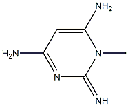 2,4-Pyrimidinediamine,1,6-dihydro-6-imino-1-methyl-(9CI) Struktur