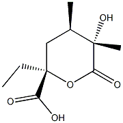 D-xylo-Hexaric acid, 3,4-dideoxy-2-C-ethyl-4-methyl-5-C-methyl-, 6,2-lactone (9CI) Struktur