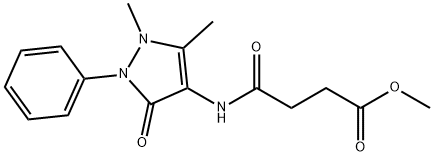 methyl 4-[(1,5-dimethyl-3-oxo-2-phenyl-2,3-dihydro-1H-pyrazol-4-yl)amino]-4-oxobutanoate Struktur