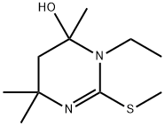 4-Pyrimidinol,3-ethyl-3,4,5,6-tetrahydro-4,6,6-trimethyl-2-(methylthio)-(9CI) Struktur