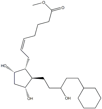 18,19,20-trinor-17-cyclohexyl-13,14-dehydroprostaglandin F2alpha methyl ester Struktur