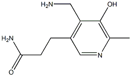 3-Pyridinepropanamide,4-(aminomethyl)-5-hydroxy-6-methyl-(9CI) Struktur