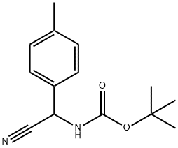 (Cyano-p-tolyl-methyl)-carbamic acid tert-butyl ester Struktur