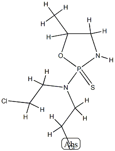 N,N-bis(2-chloroethyl)-5-methyl-2-sulfanylidene-1-oxa-3-aza-2$l^{5}-ph osphacyclopentan-2-amine Struktur