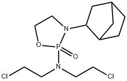 N,N-bis(2-chloroethyl)-3-norbornan-2-yl-2-oxo-1-oxa-3-aza-2$l^{5}-phos phacyclopentan-2-amine Struktur