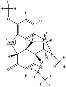 7,8-Didehydro-4,5α-epoxy-14-ethoxy-3-methoxy-17-methylmorphinan-6-one Struktur