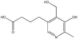 3-Pyridinebutyricacid,5-hydroxy-4-(hydroxymethyl)-6-methyl-(8CI) Struktur