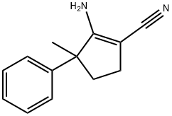 1-Cyclopentene-1-carbonitrile,2-amino-3-methyl-3-phenyl-(9CI) Struktur