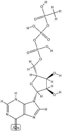 thioinosine 5'-(beta, gamma-methylene)triphosphate Struktur