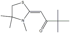 2-Butanone,3,3-dimethyl-1-(3,4,4-trimethyl-2-thiazolidinylidene)-(9CI) Struktur