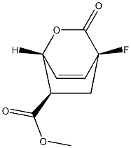 2-Oxabicyclo[2.2.2]oct-7-ene-6-carboxylicacid,4-fluoro-3-oxo-,methylester,(1R,4S,6R)-rel-(9CI) Struktur