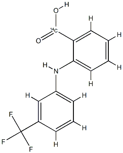 Benzoic-carboxy-14C  acid,  2-[[3-(trifluoromethyl)phenyl]amino]-  (9CI) Struktur