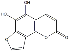 4,6,7-Trihydroxy-5-benzofuranacrylic acid delta-lactone Struktur