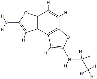 Benzo[1,2-b:4,3-b]difuran-2,7-diamine,  N-ethyl-  (9CI) Struktur