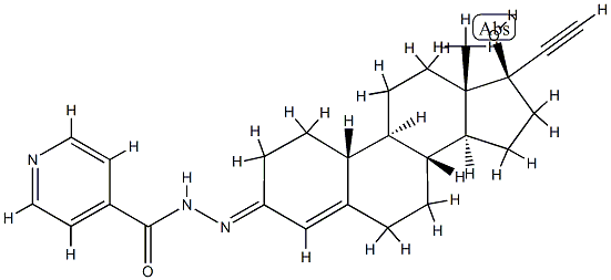 norethindrone isonicotinyl hydrazone Struktur