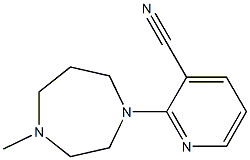 2-(4-methyl-1,4-diazepan-1-yl)pyridine-3-carbonitrile Struktur