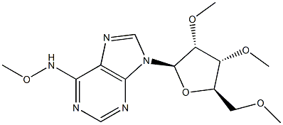 N(6)-methoxy-2',3',5'-tri-O-methyladenosine Struktur