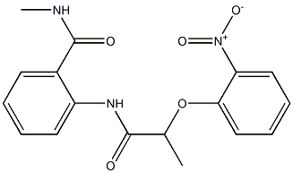 N-methyl-2-{[2-(2-nitrophenoxy)propanoyl]amino}benzamide Struktur