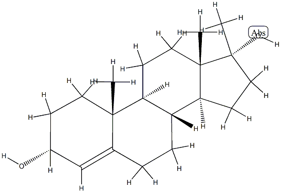 17-Methyl-4-androstene-3α,17α-diol Struktur