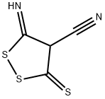 3-imino-5-sulfanylidene-dithiolane-4-carbonitrile Struktur