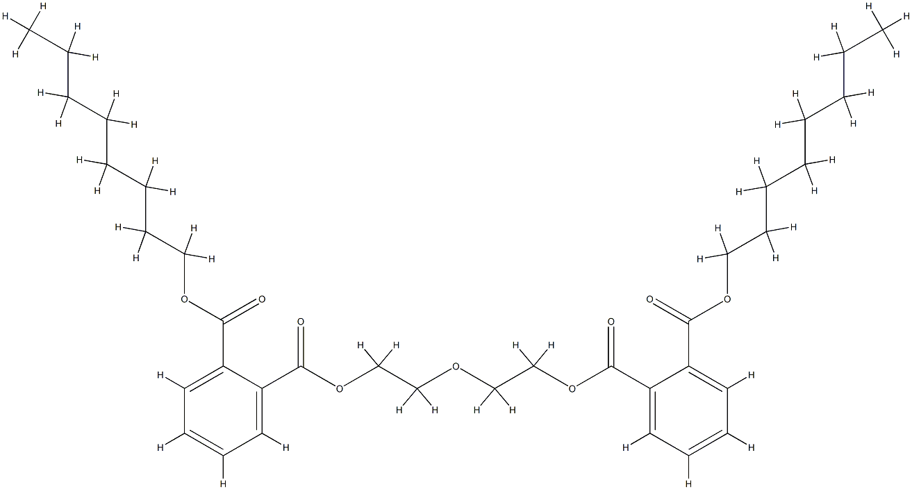 2-[2-(2-octoxycarbonylbenzoyl)oxyethoxy]ethyl octyl benzene-1,2-dicarb oxylate Struktur