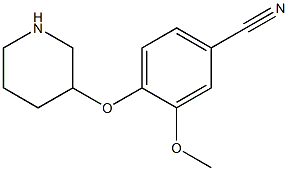 3-METHOXY-4-(3-PIPERIDINYLOXY)BENZONITRILE Struktur