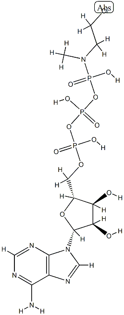 ATP gamma-(N-(2-chloroethyl)-N-methyl)amide Struktur