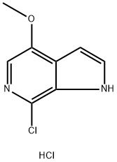 1H-Pyrrolo[2,3-c]pyridine, 7-chloro-4-Methoxy-, hydrochloride (1:1) Struktur