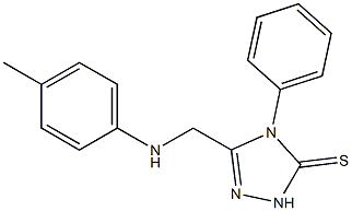 4-phenyl-5-(4-toluidinomethyl)-4H-1,2,4-triazole-3-thiol Struktur