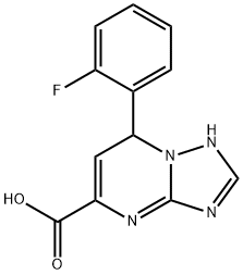 7-(2-fluorophenyl)-4,7-dihydro[1,2,4]triazolo[1,5-a]pyrimidine-5-carboxylic acid Struktur